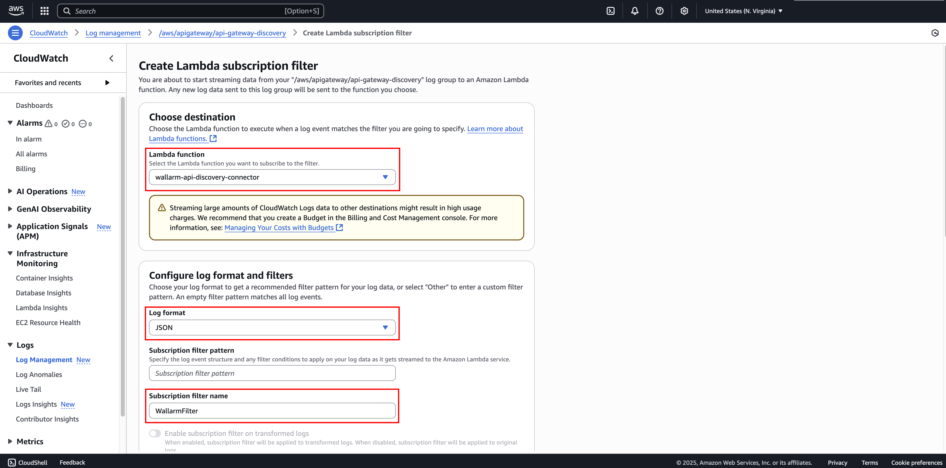 Subscription filter