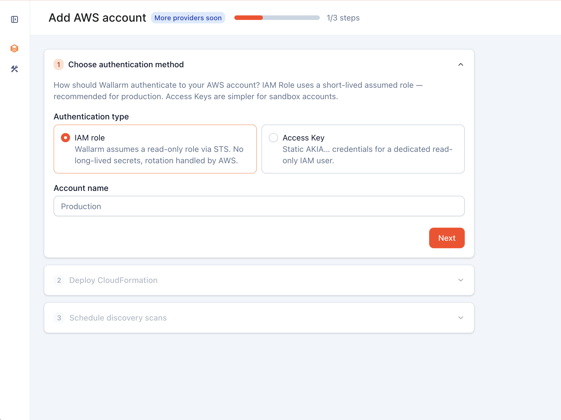 Choose authentication method