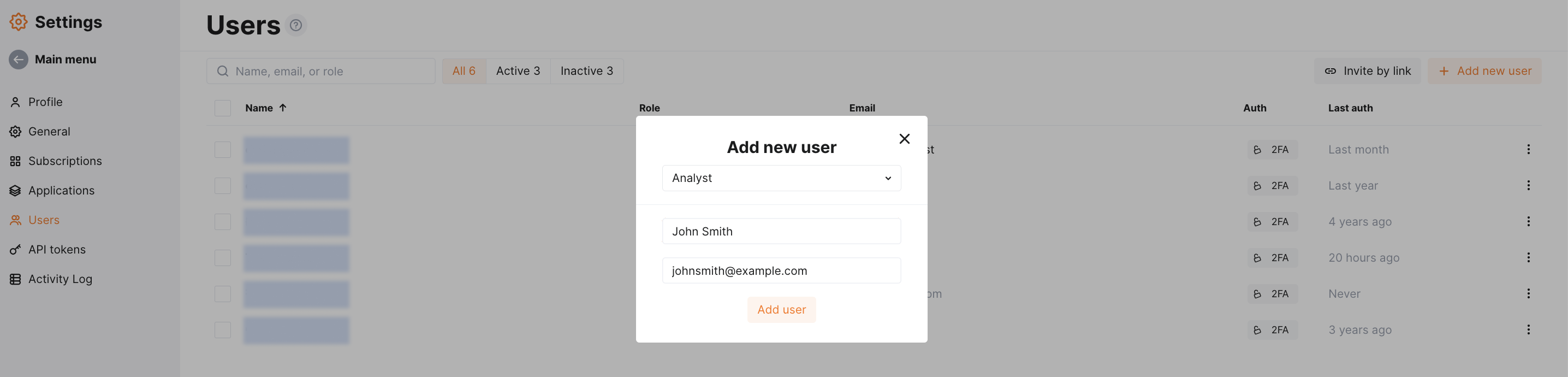New user form
